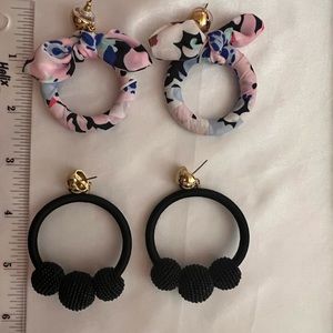 2 pairs of Kate Spade Drop earrings festive